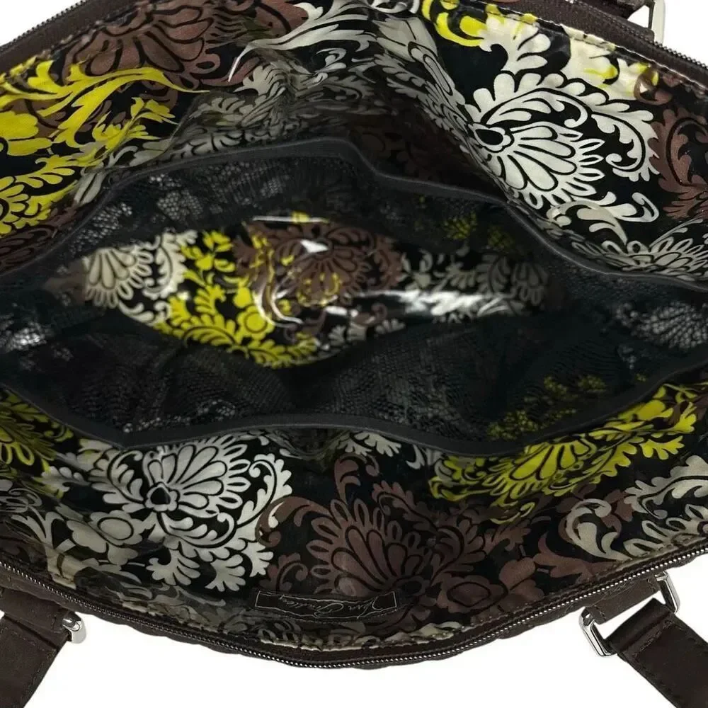 Vera Bradley Brown Quilted Baby Bag with Changing Pad
